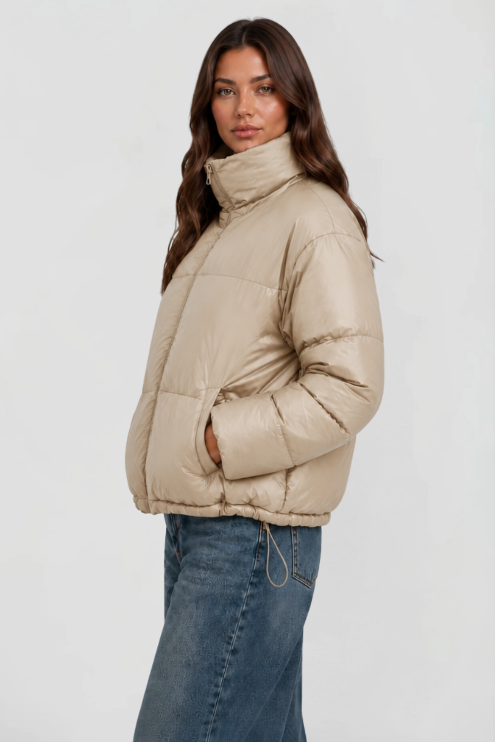 Cropped Padded Puffer Jacket