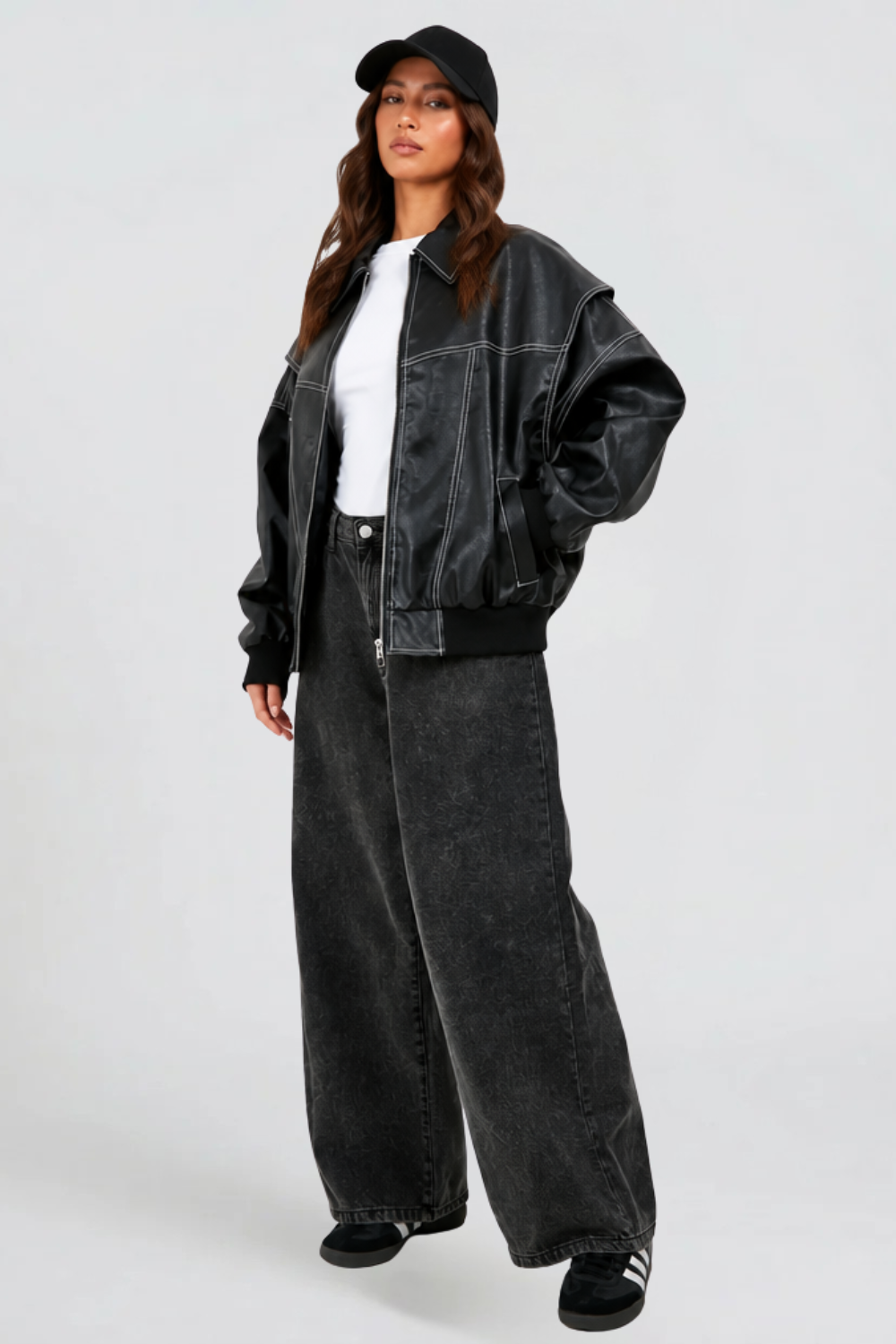 Oversized Leather Jacket
