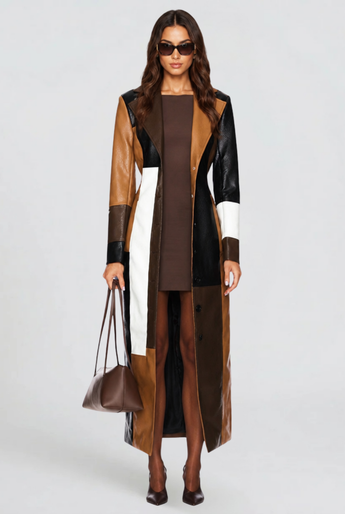 Longline Leather Coat