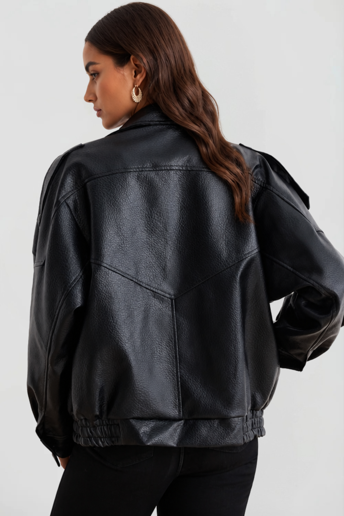 Oversized Leather Jacket