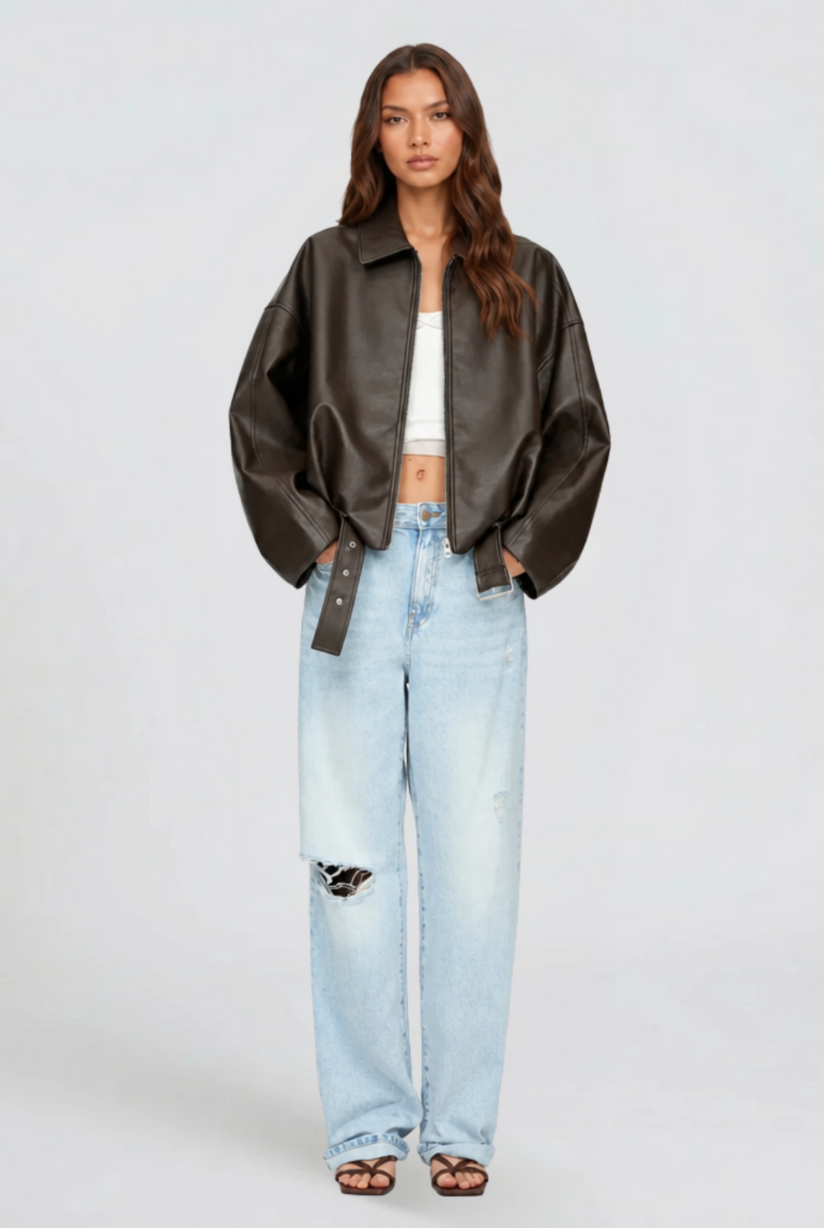 Oversized Leather Jacket