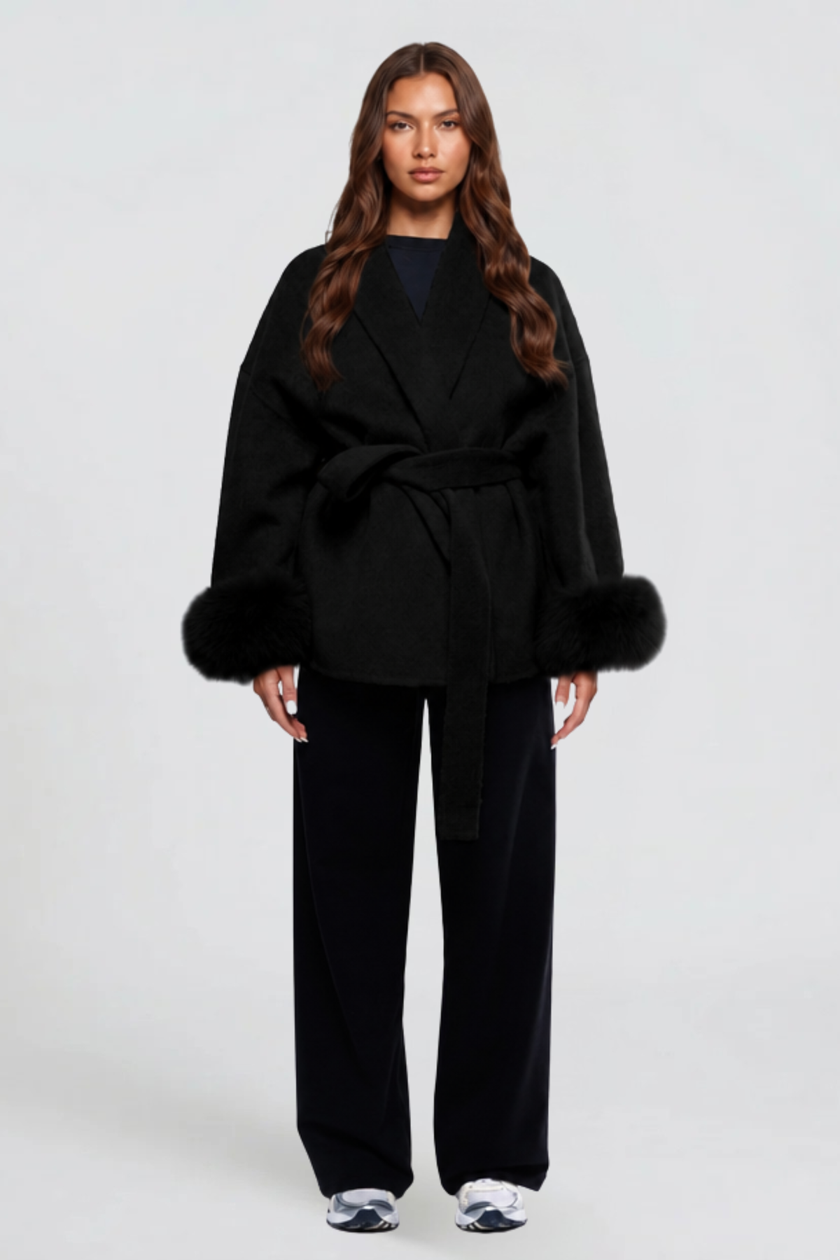 Relaxed Belted Wool Coat
