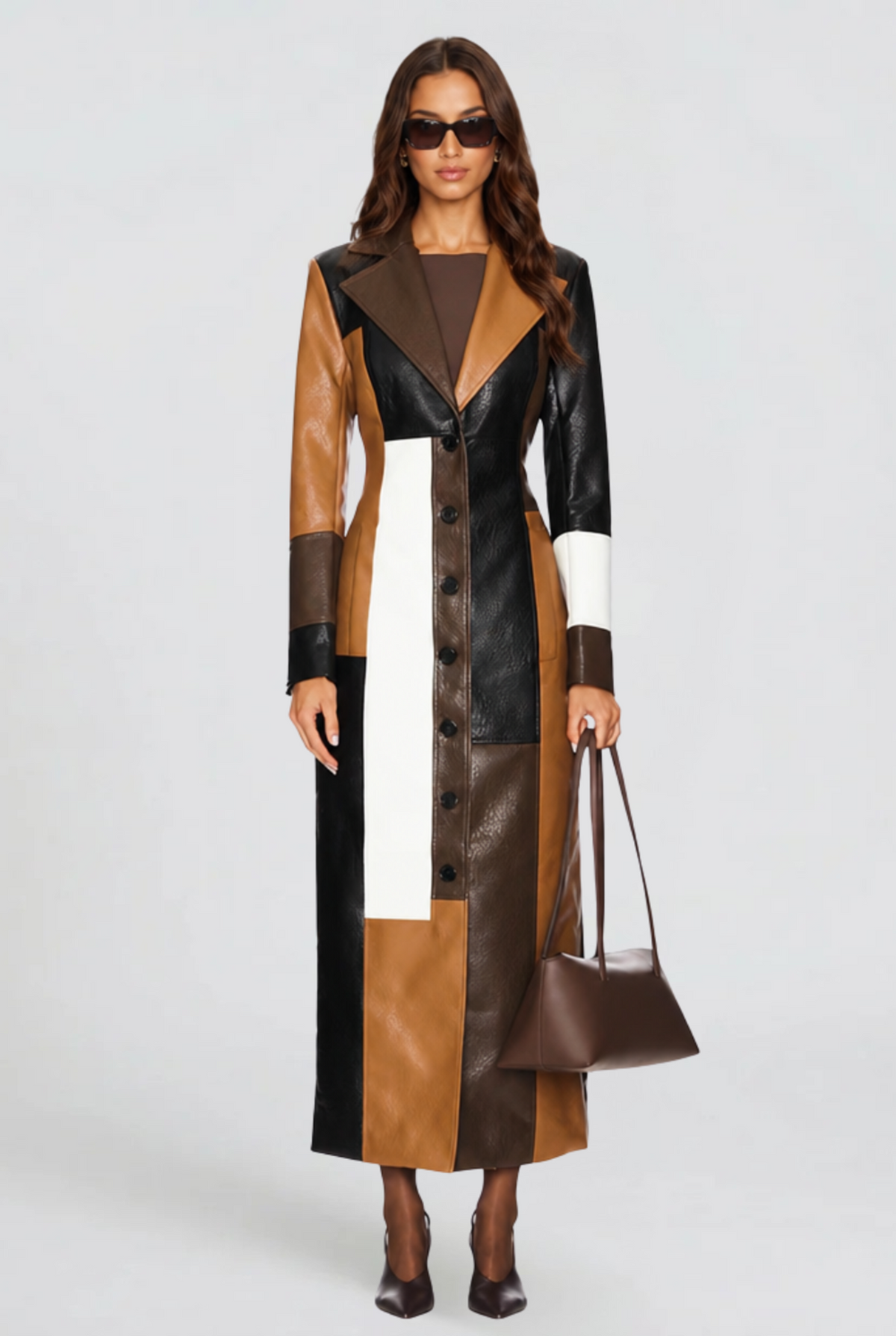 Longline Leather Coat