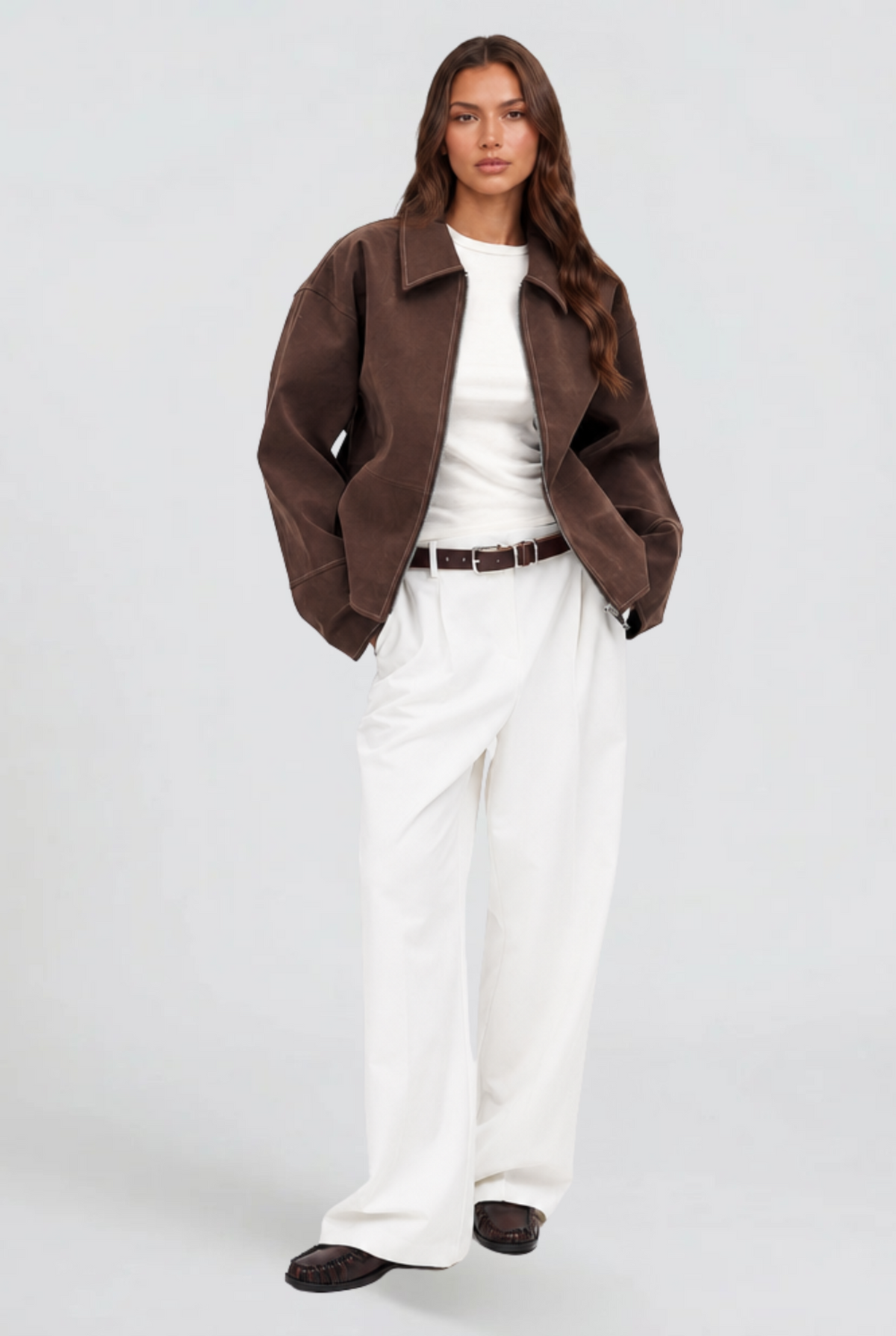 Cropped Suede Jacket