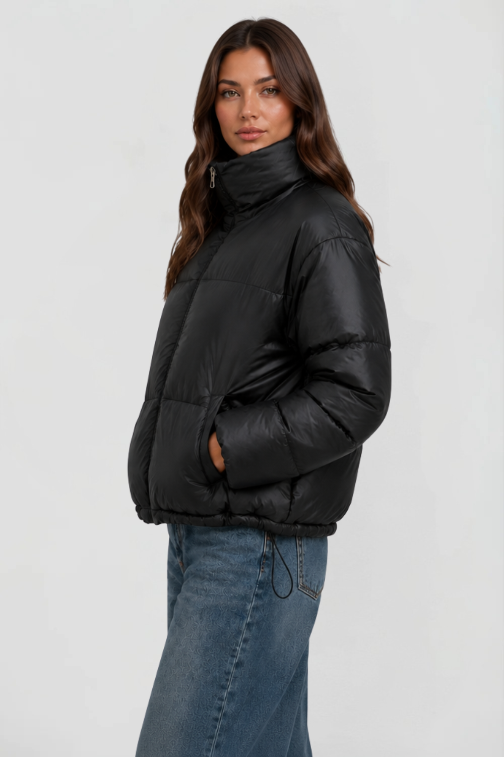 Cropped Padded Puffer Jacket