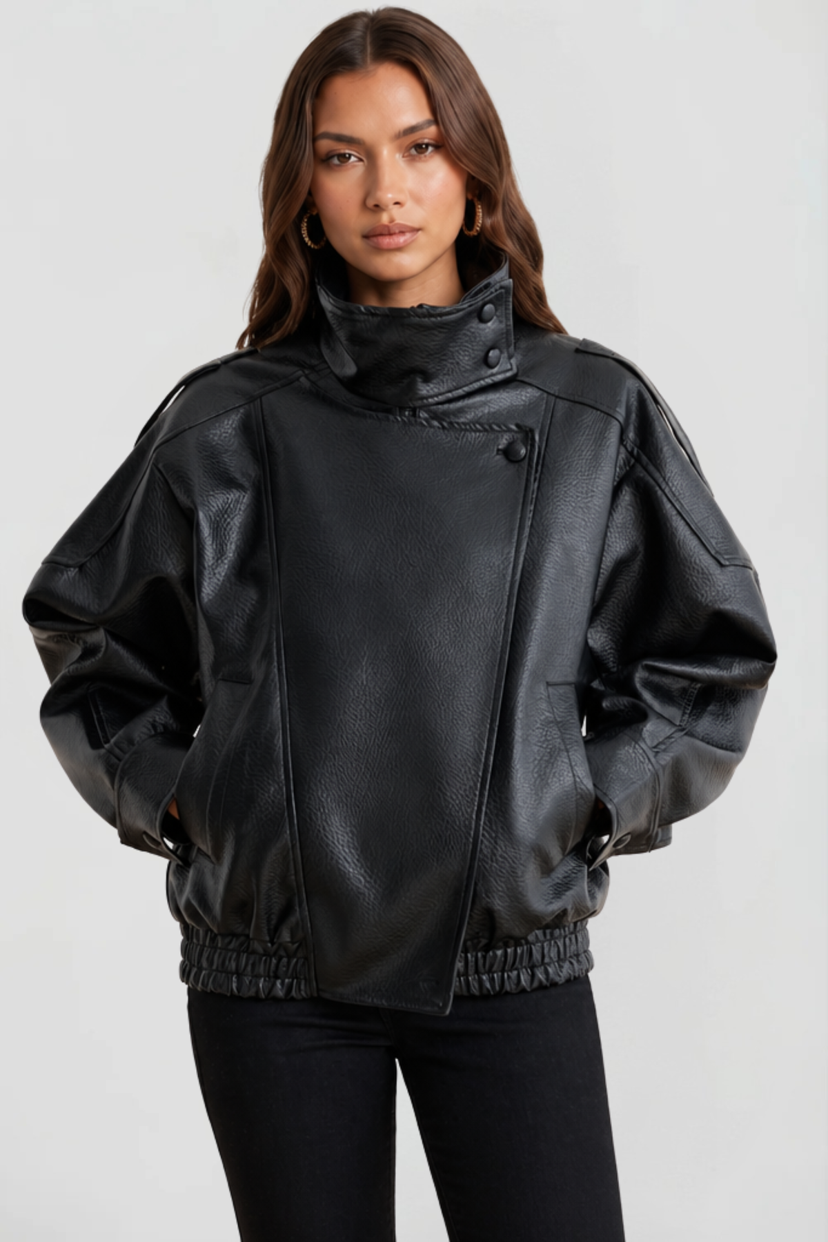Oversized Leather Jacket