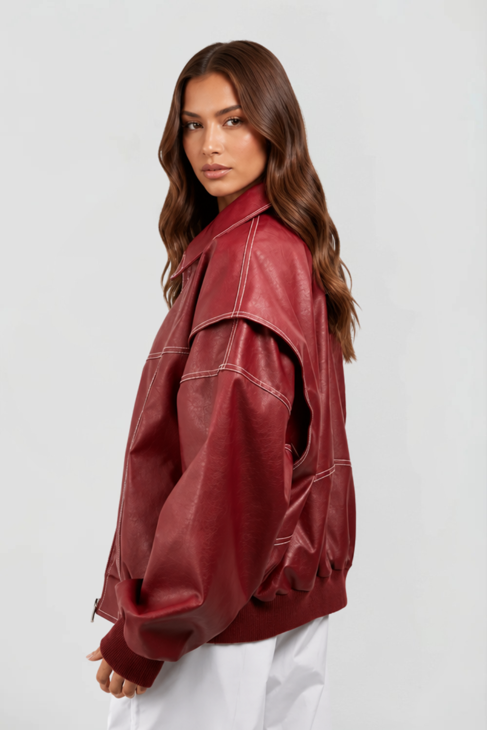 Oversized Leather Jacket