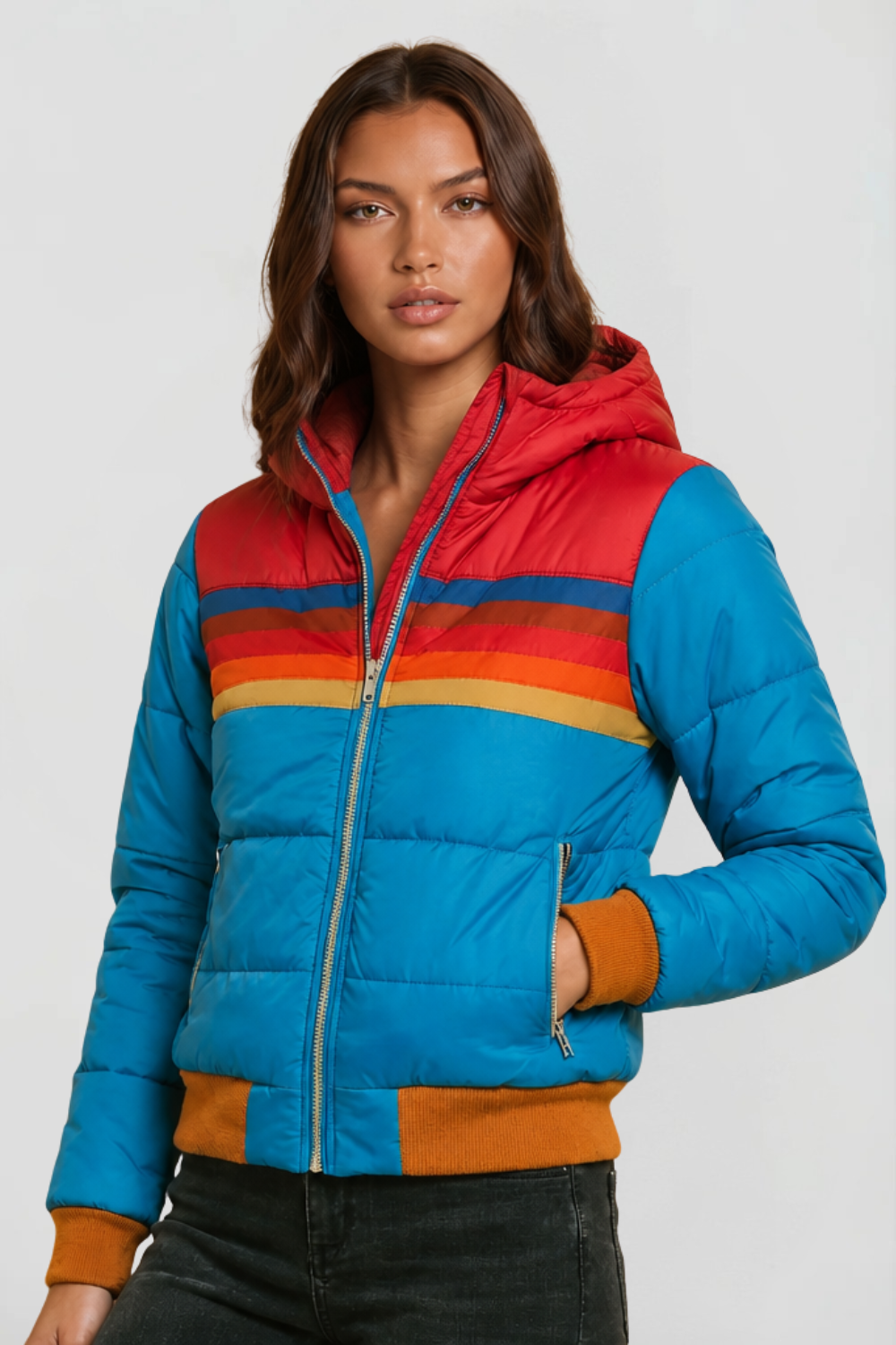 Hooded Retro Puffer Coat