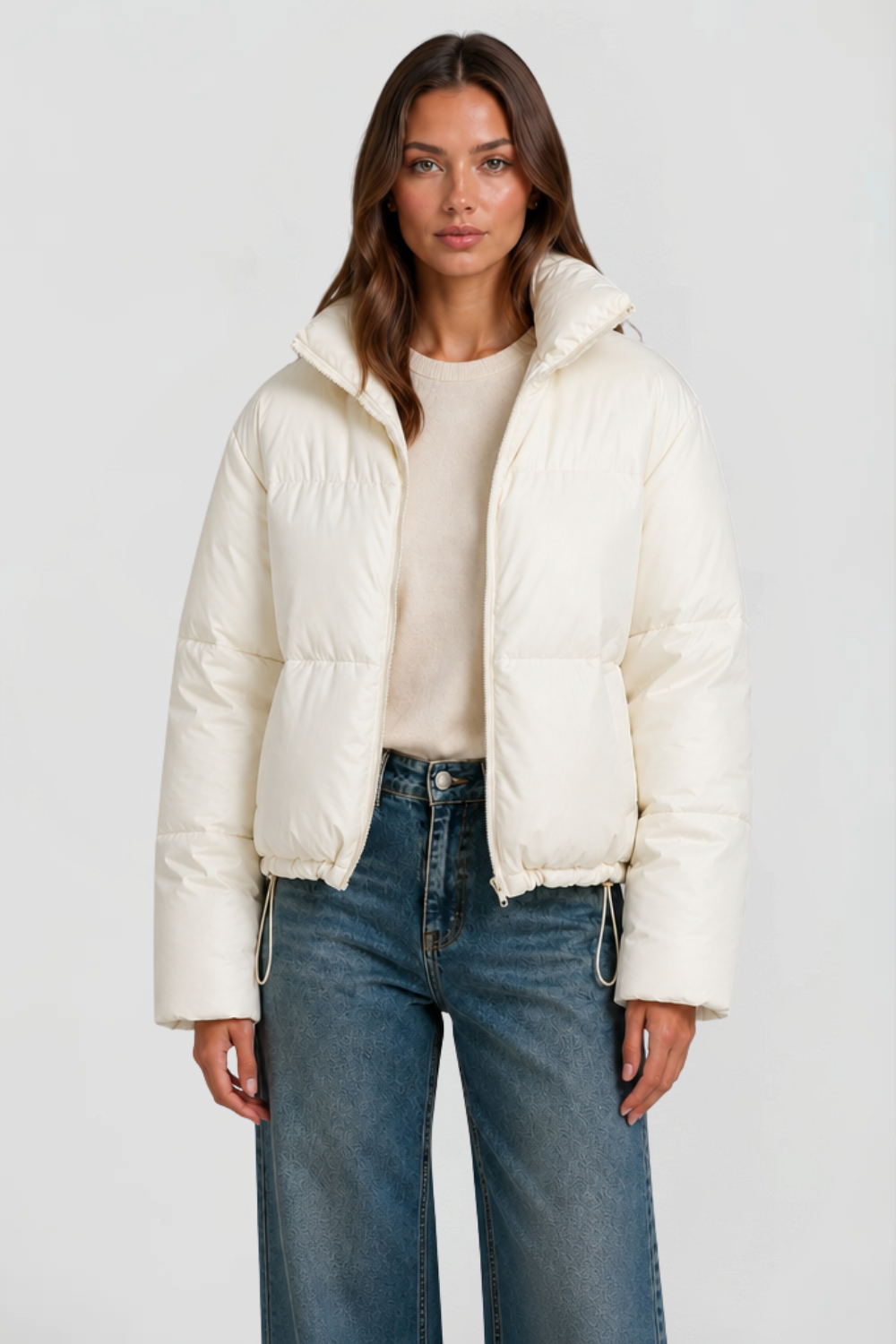 Cropped Padded Puffer Jacket