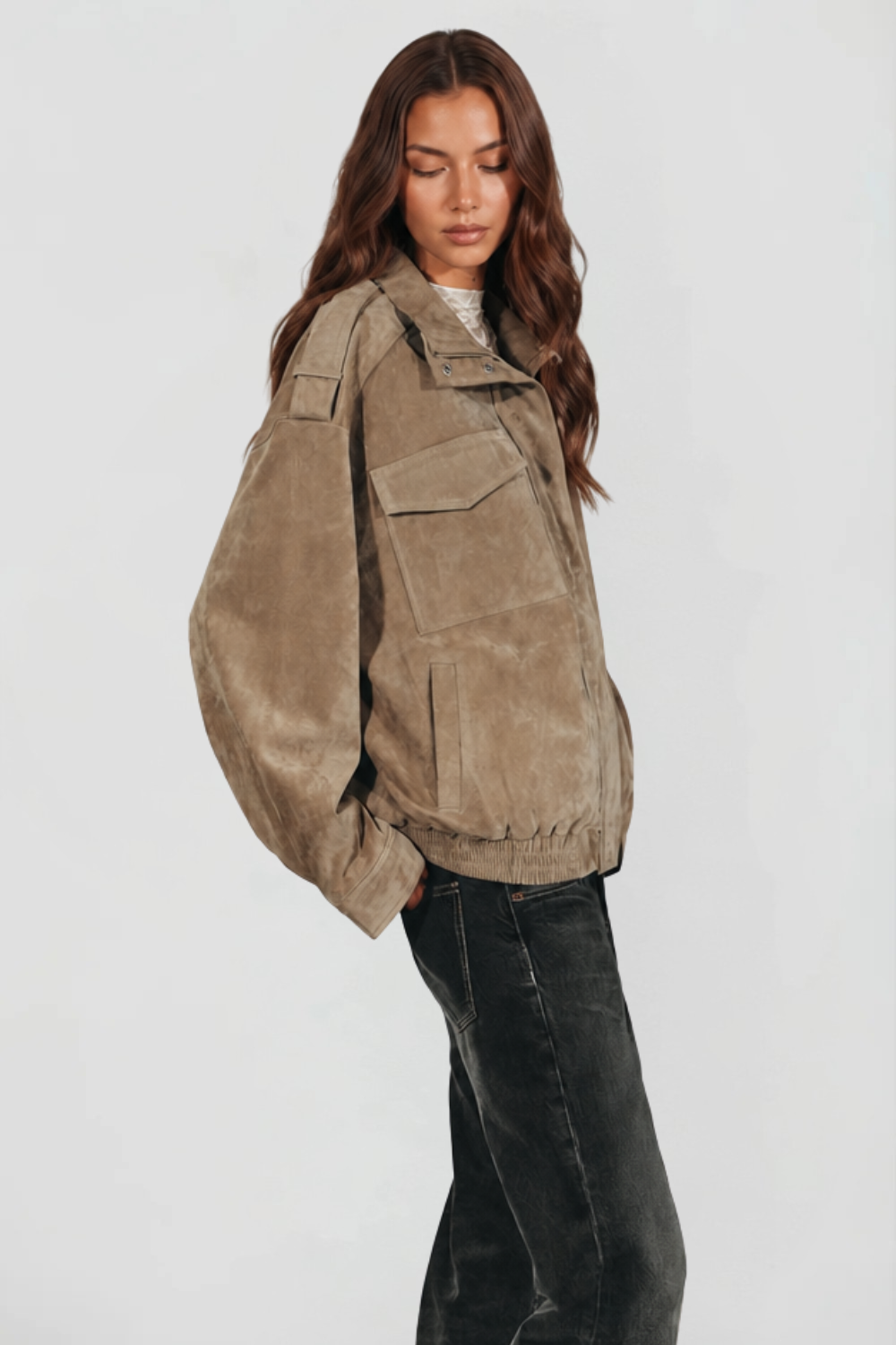Oversized Suede Jacket