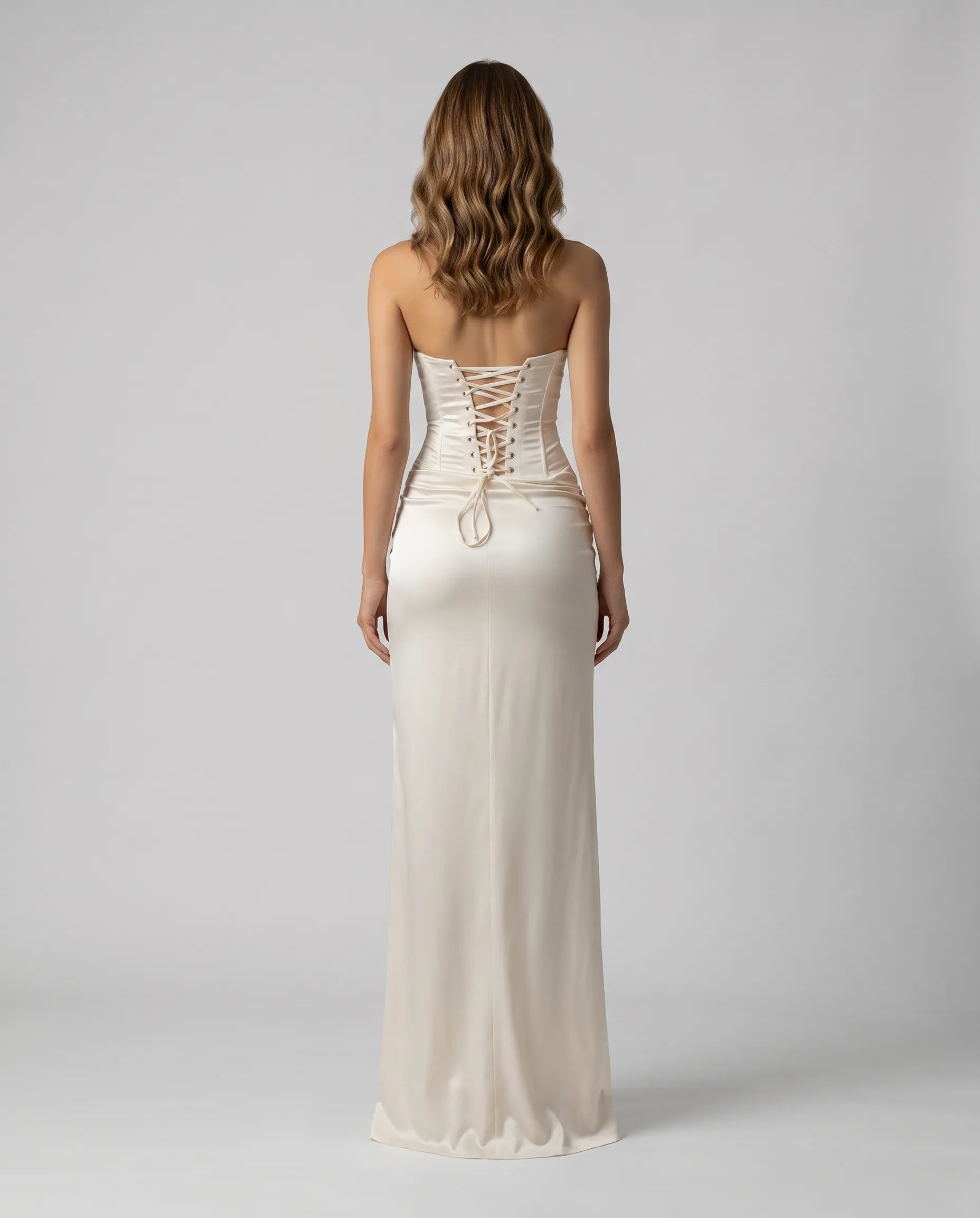 Aurelia Corset Slit Gown