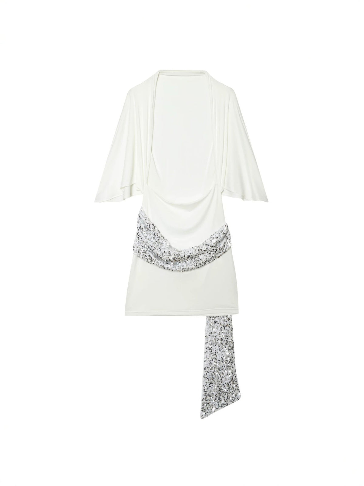 Sequin Sash Mini Dress