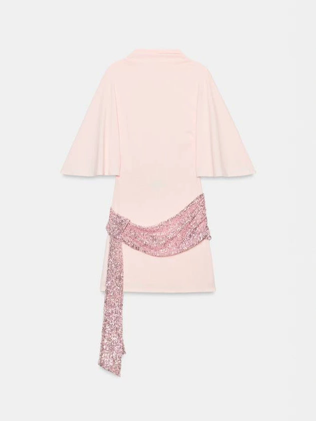 Sequin Sash Mini Dress
