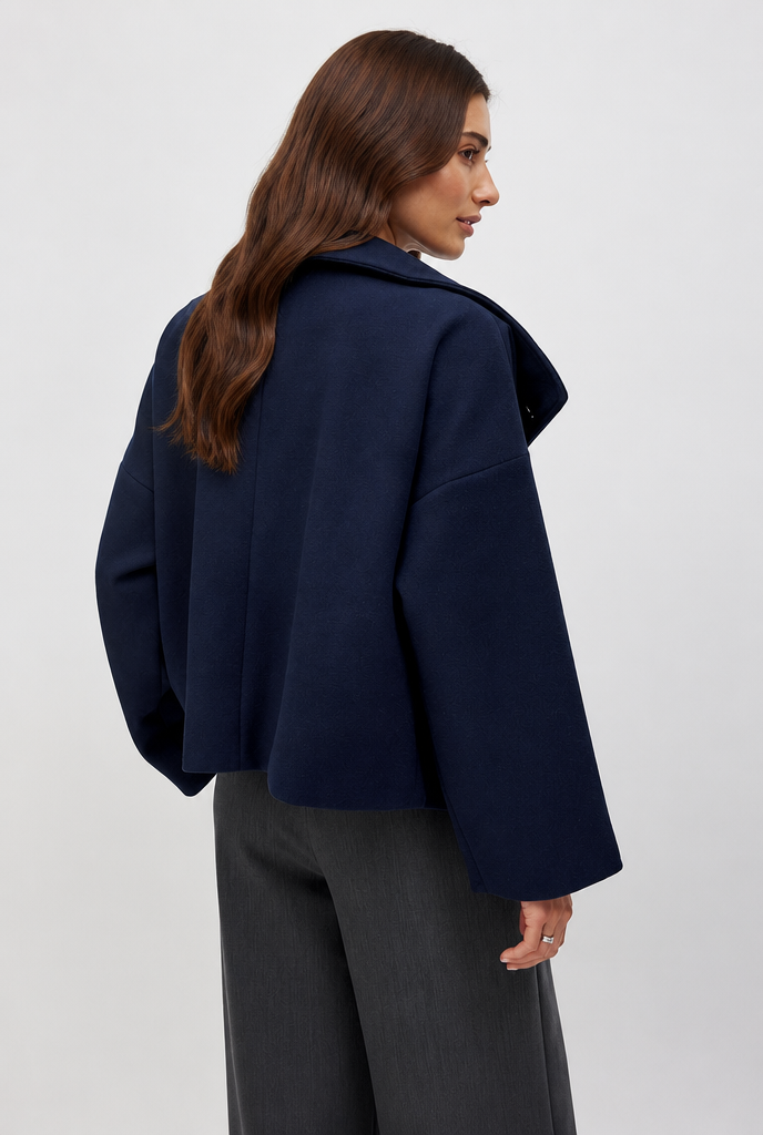 Oversized Cropped Wool Jacket