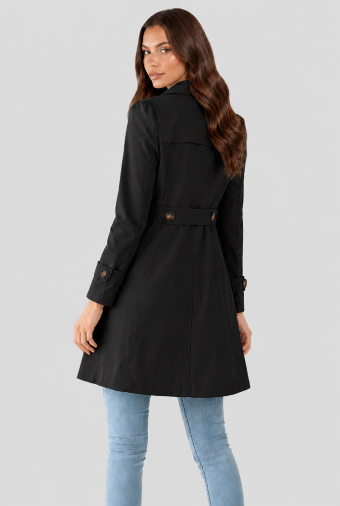 Cotton Buttoned Trench Coat