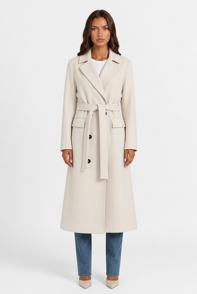 Breasted Long Wool Coat