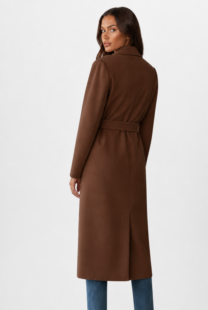Breasted Long Wool Coat