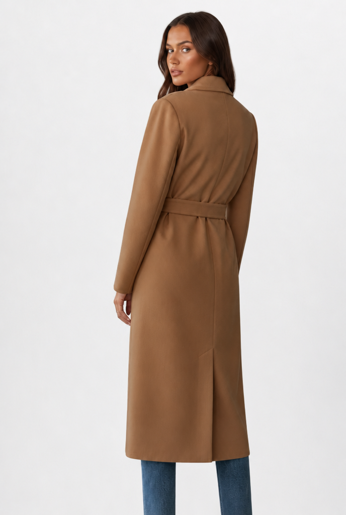 Breasted Long Wool Coat