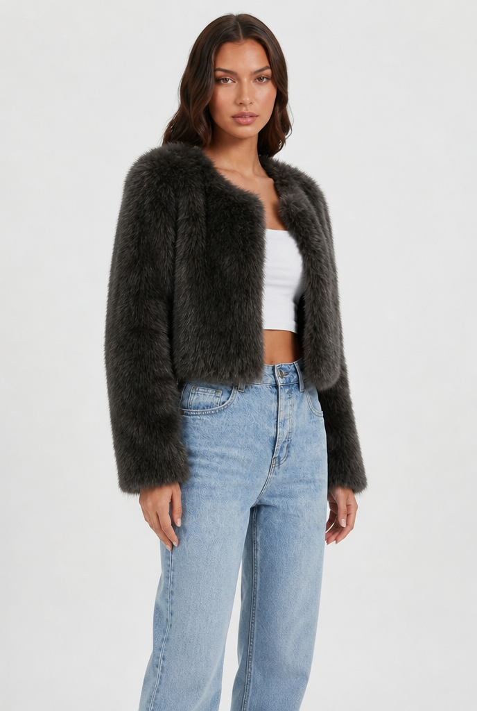 Cropped Fur Coat