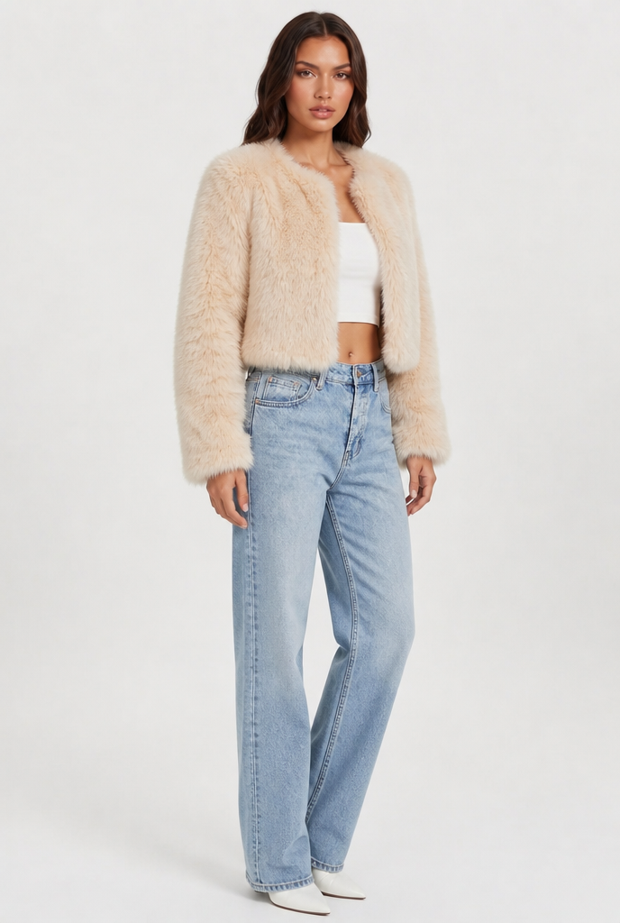 Cropped Fur Coat