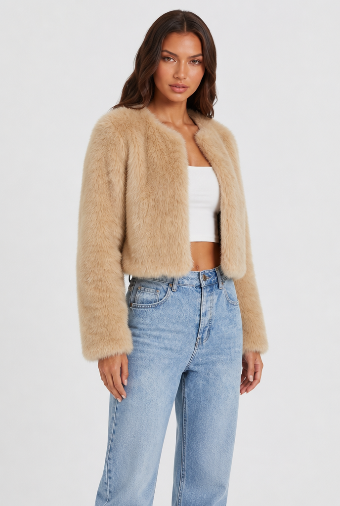 Cropped Fur Coat