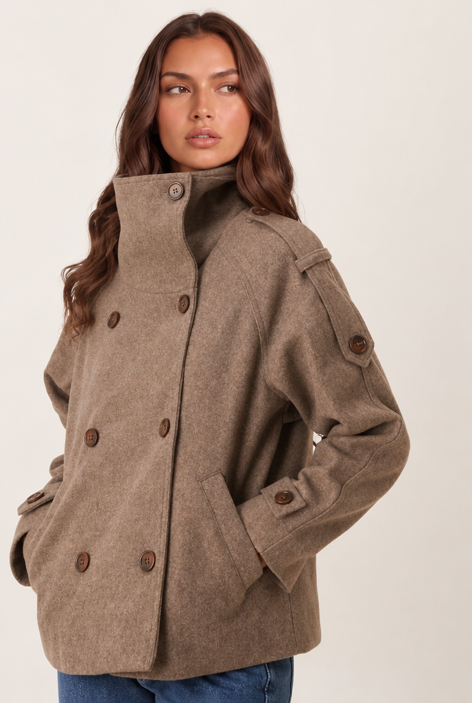Double-Breasted Wool Peacoat
