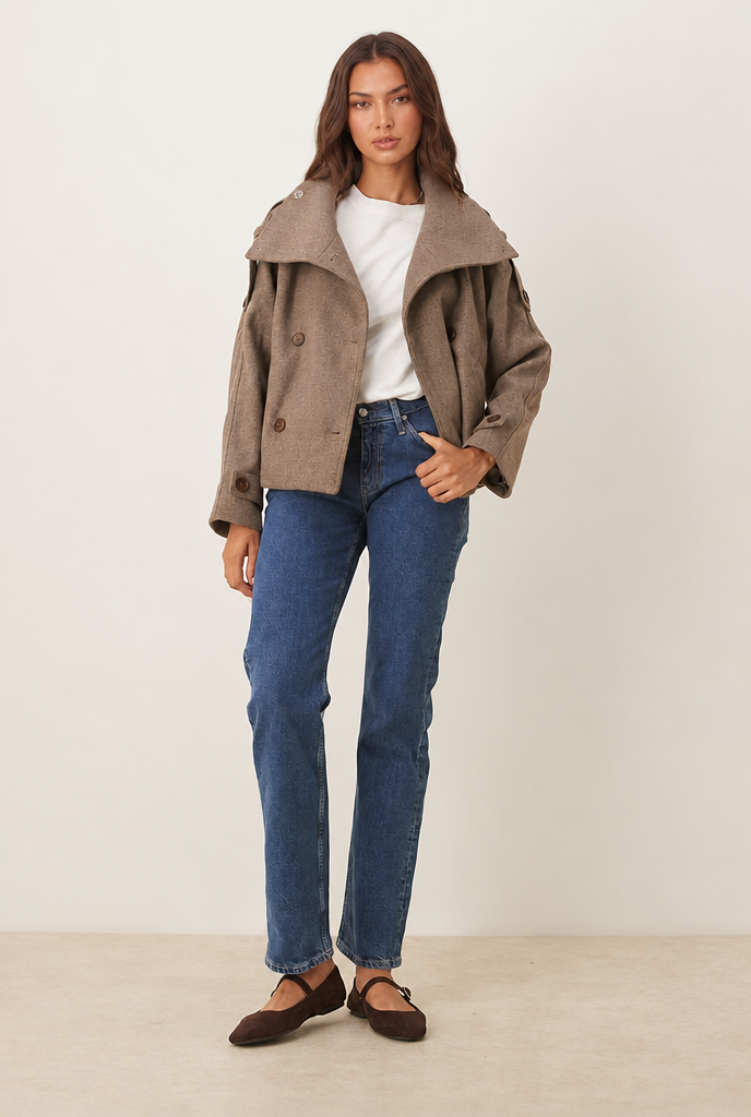 Double-Breasted Wool Peacoat