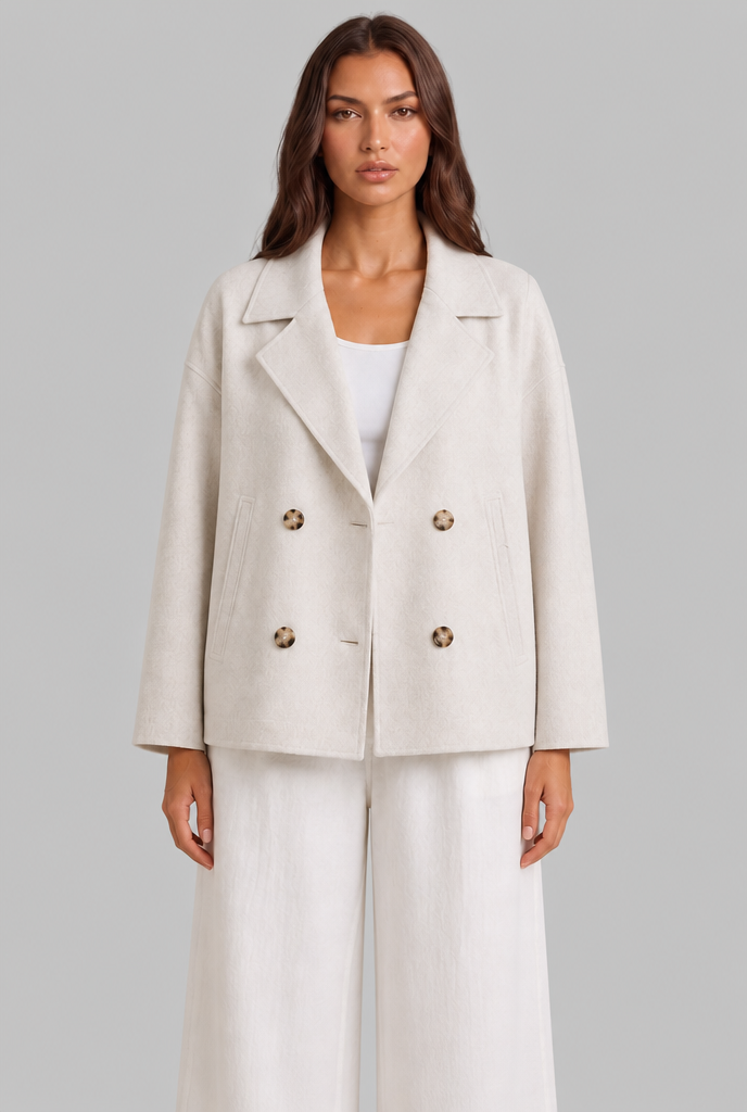Cropped Wool Peacoat