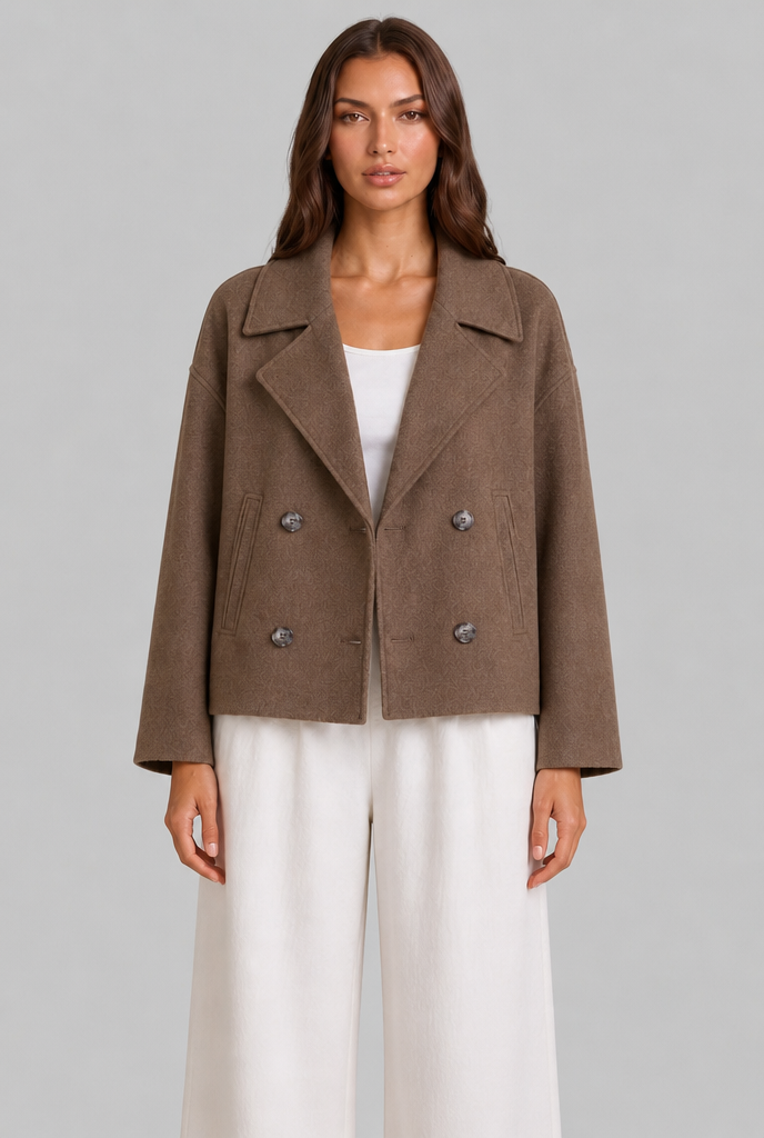 Cropped Wool Peacoat