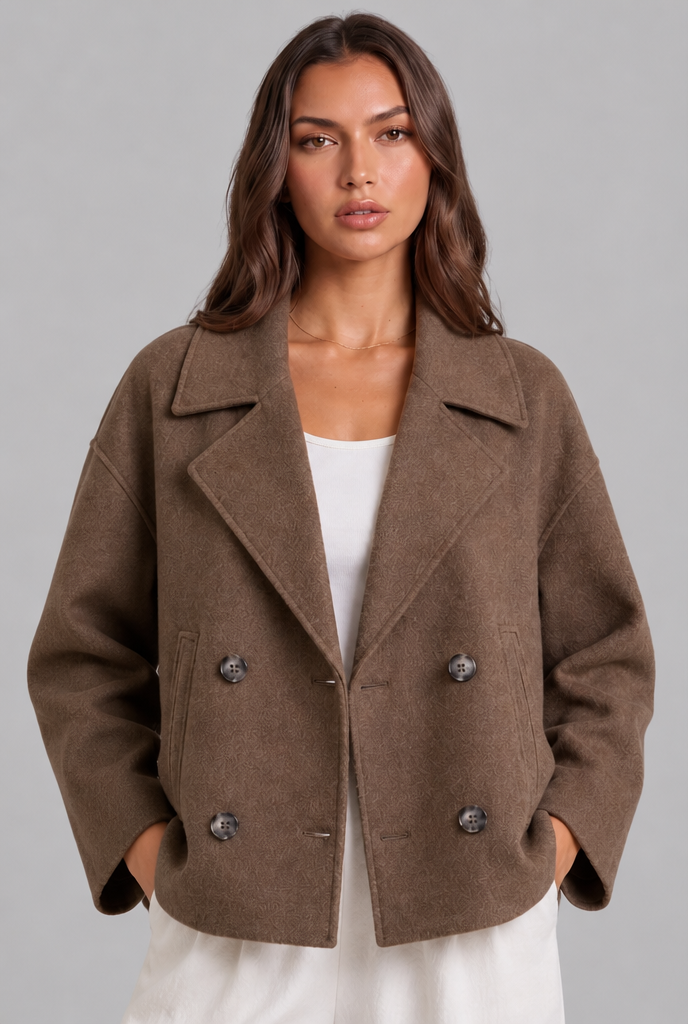 Cropped Wool Peacoat