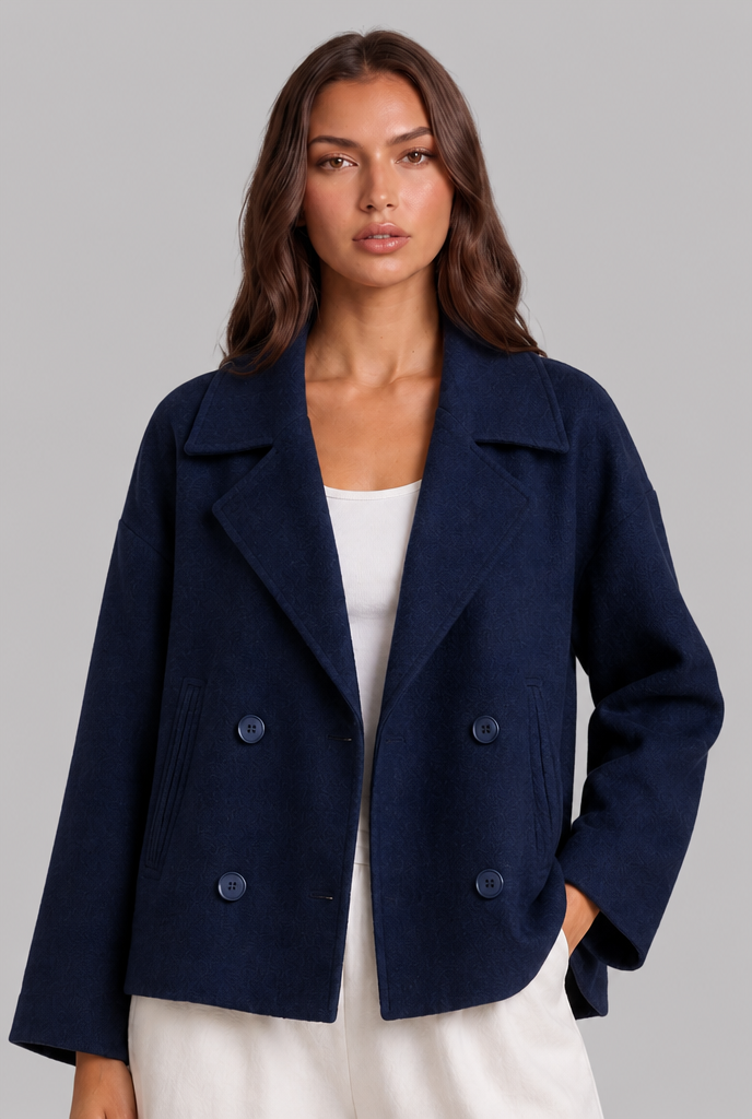 Cropped Wool Peacoat