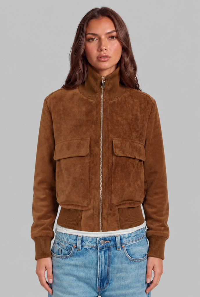 Suede Bomber Jacket