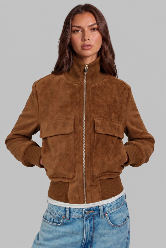 Suede Bomber Jacket