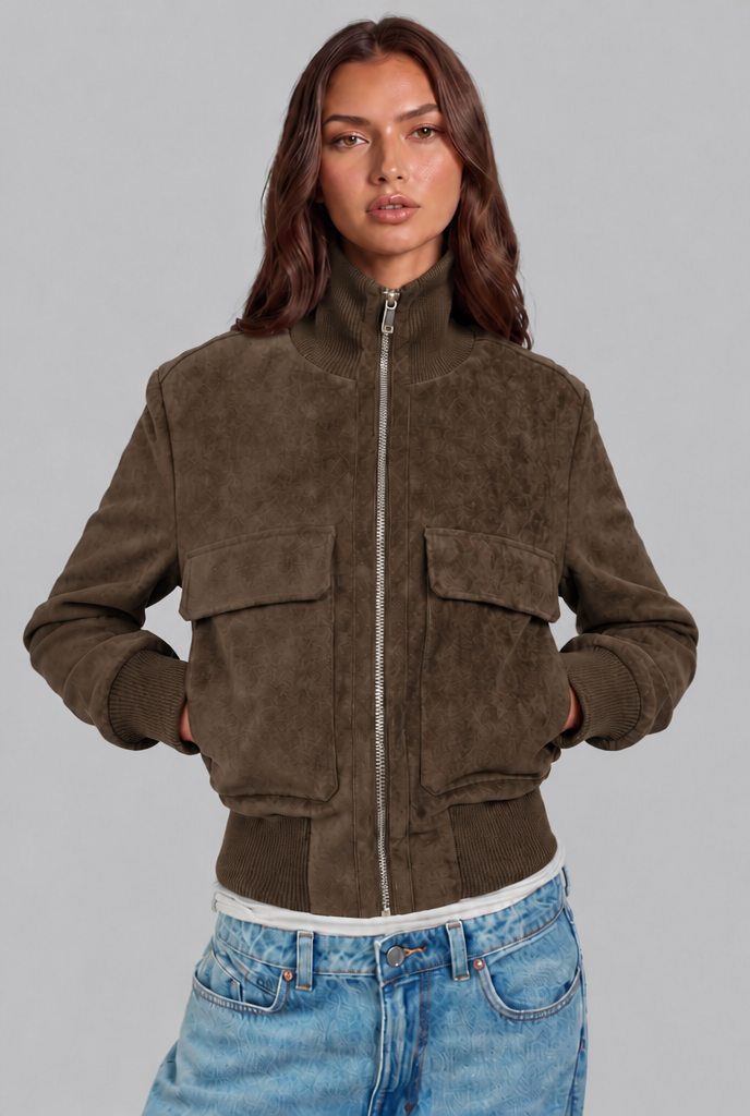 Suede Bomber Jacket