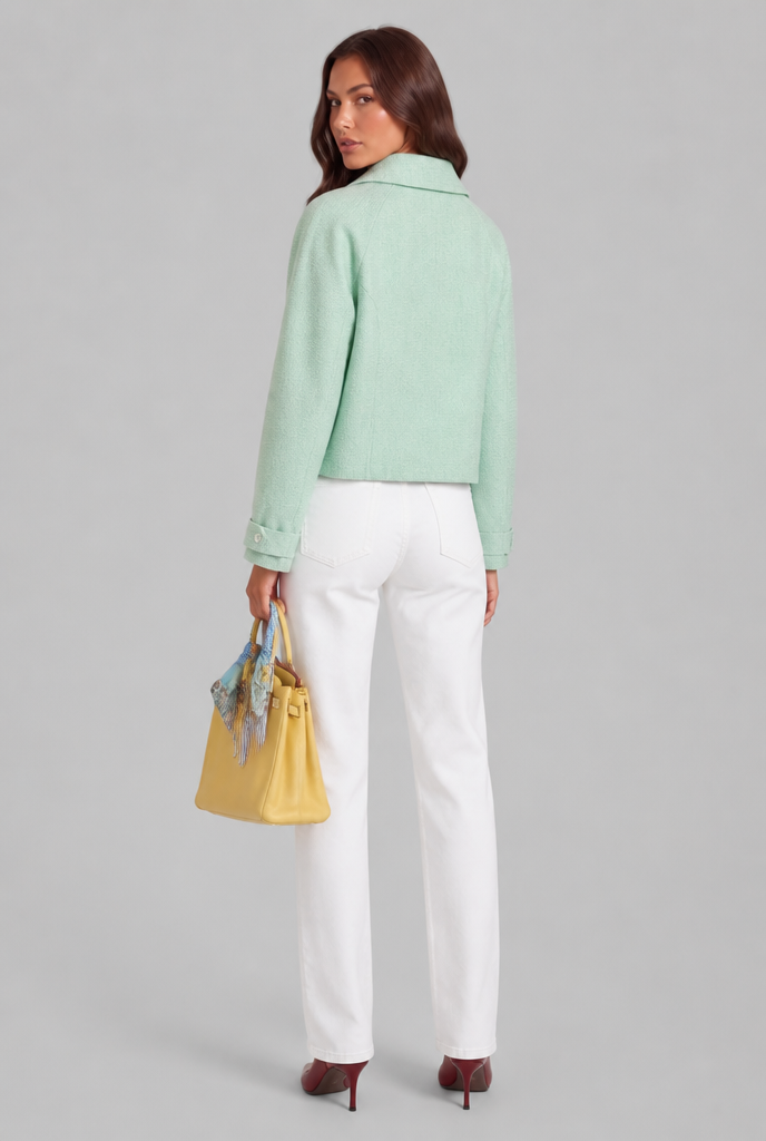 Cropped Textured Jacket