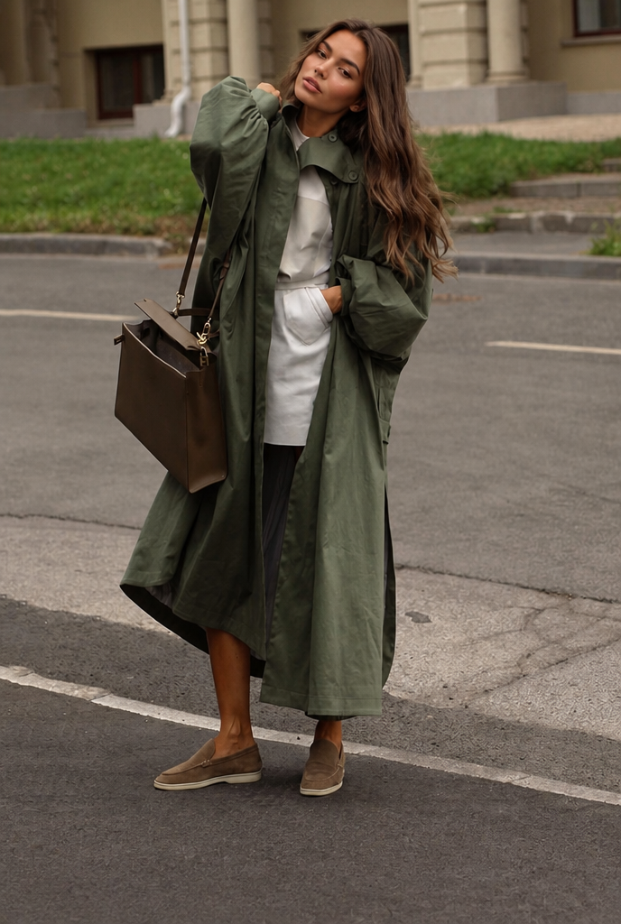 Long Overcoat with Side Slit