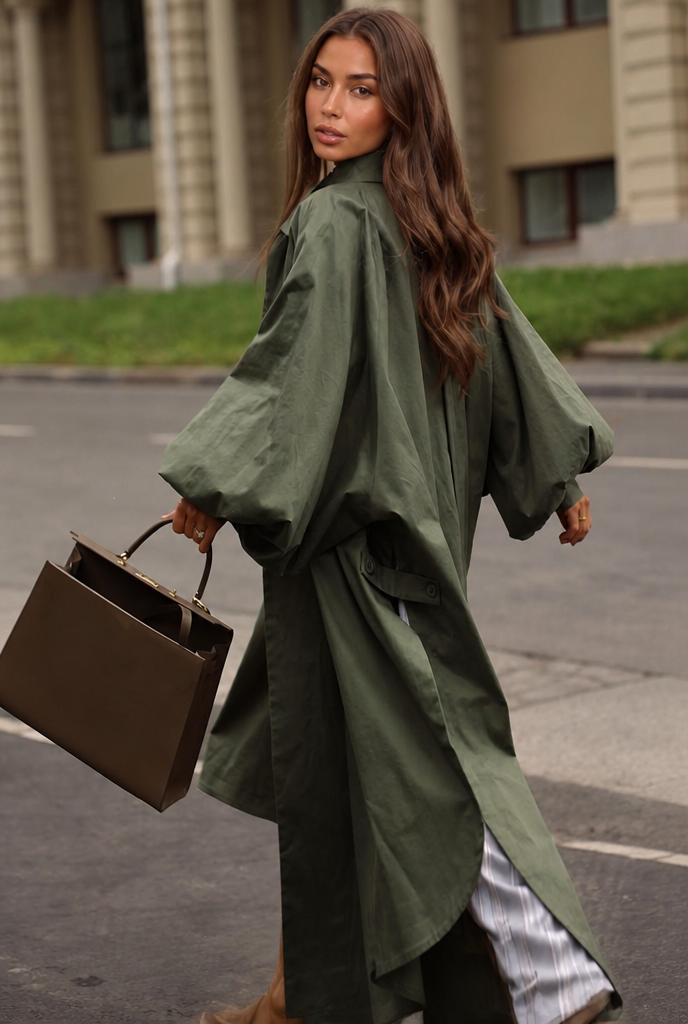 Long Overcoat with Side Slit
