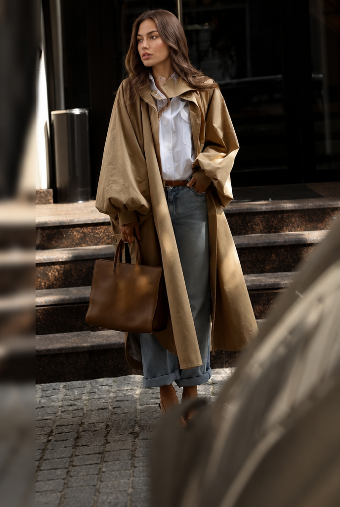 Long Overcoat with Side Slit