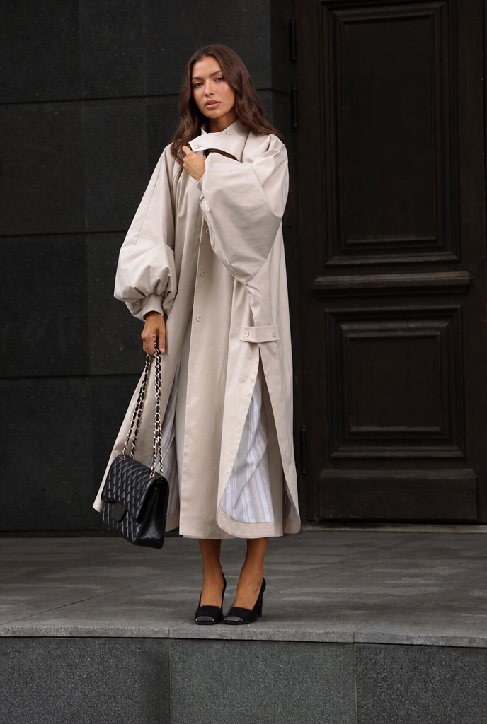 Long Overcoat with Side Slit