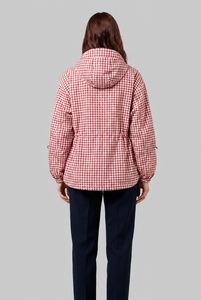 Gingham Windbreaker Jacket