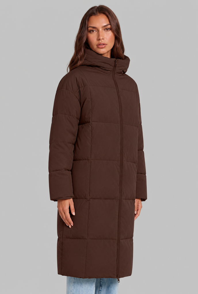 Long Hooded Puffer Coat