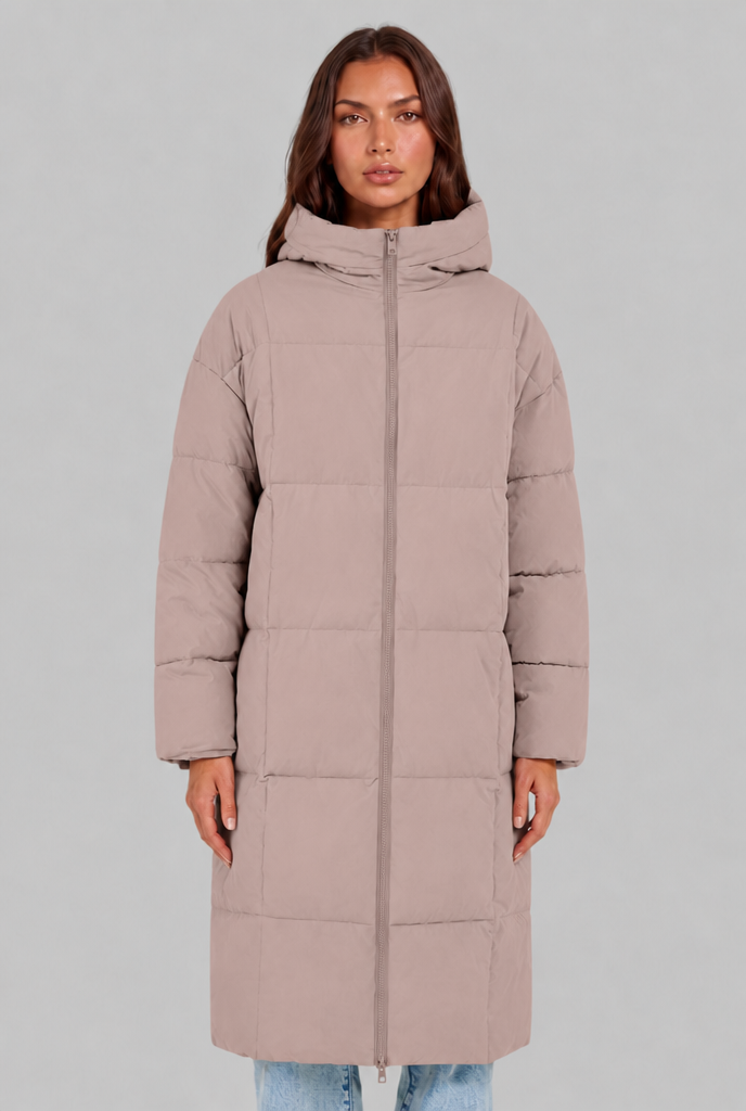 Long Hooded Puffer Coat