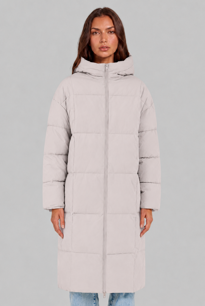 Long Hooded Puffer Coat