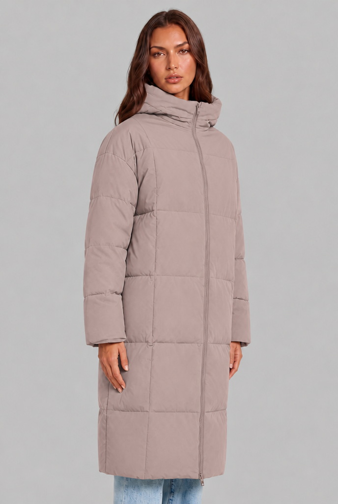 Long Hooded Puffer Coat