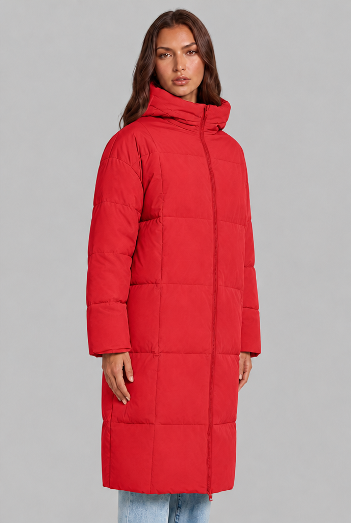 Long Hooded Puffer Coat