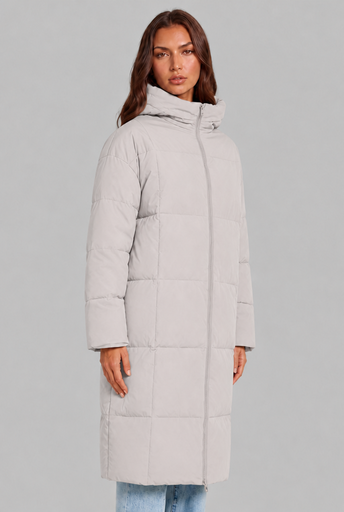 Long Hooded Puffer Coat
