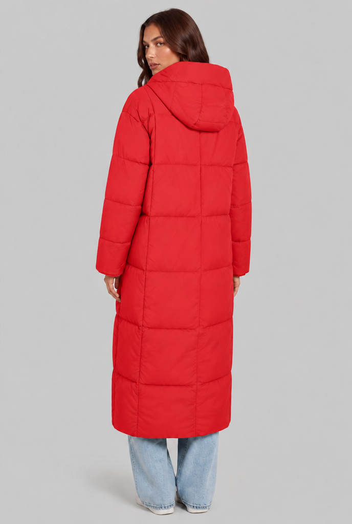Long Hooded Puffer Coat