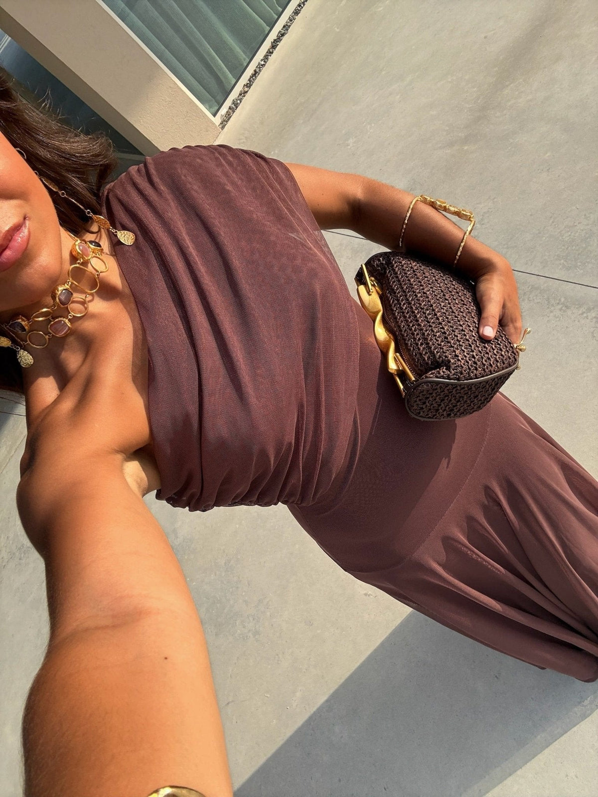 Daniella Mesh Maxi Dress
