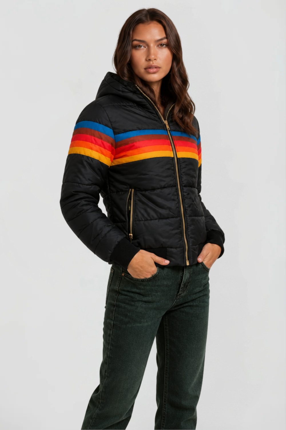 Hooded Retro Puffer Coat