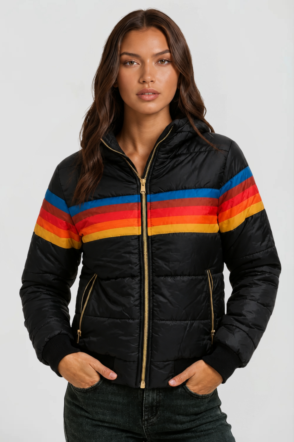 Hooded Retro Puffer Coat